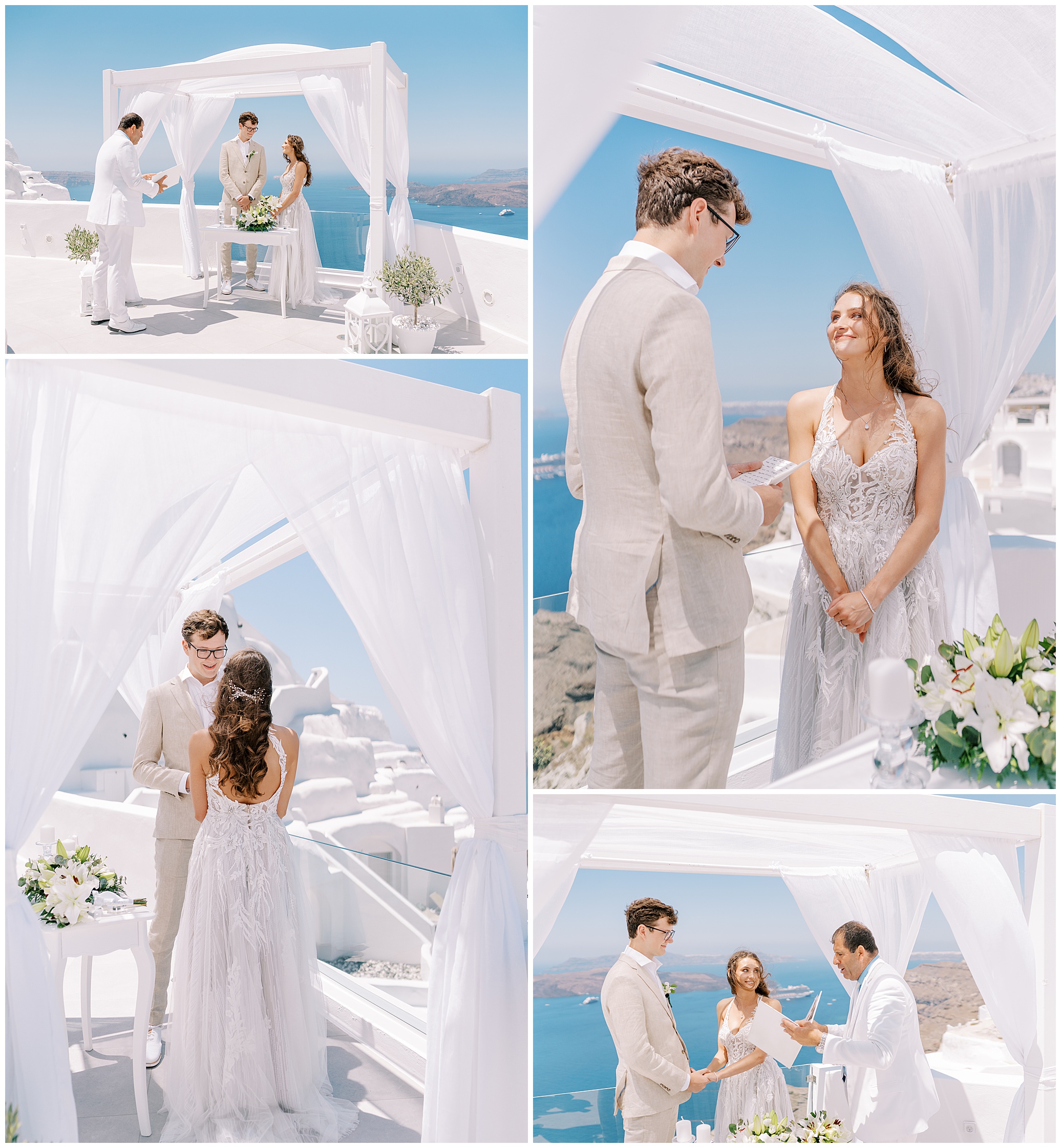 Santorini Greece Elopement destination wedding photography 