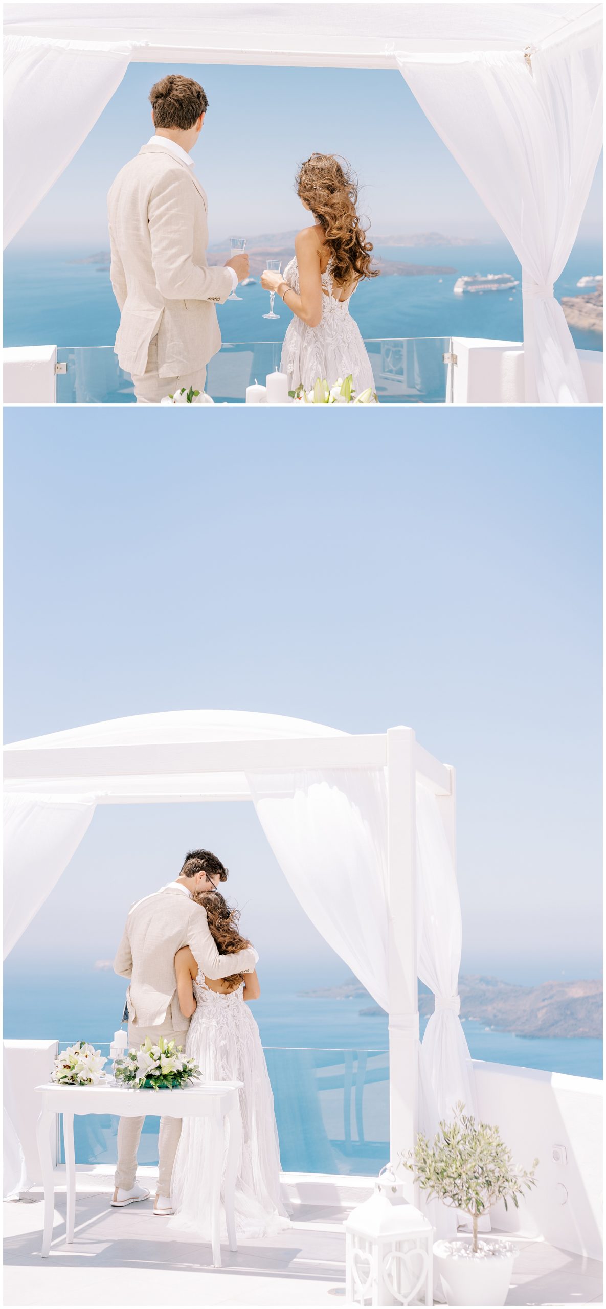 Santorini Greece Elopement destination wedding photography 