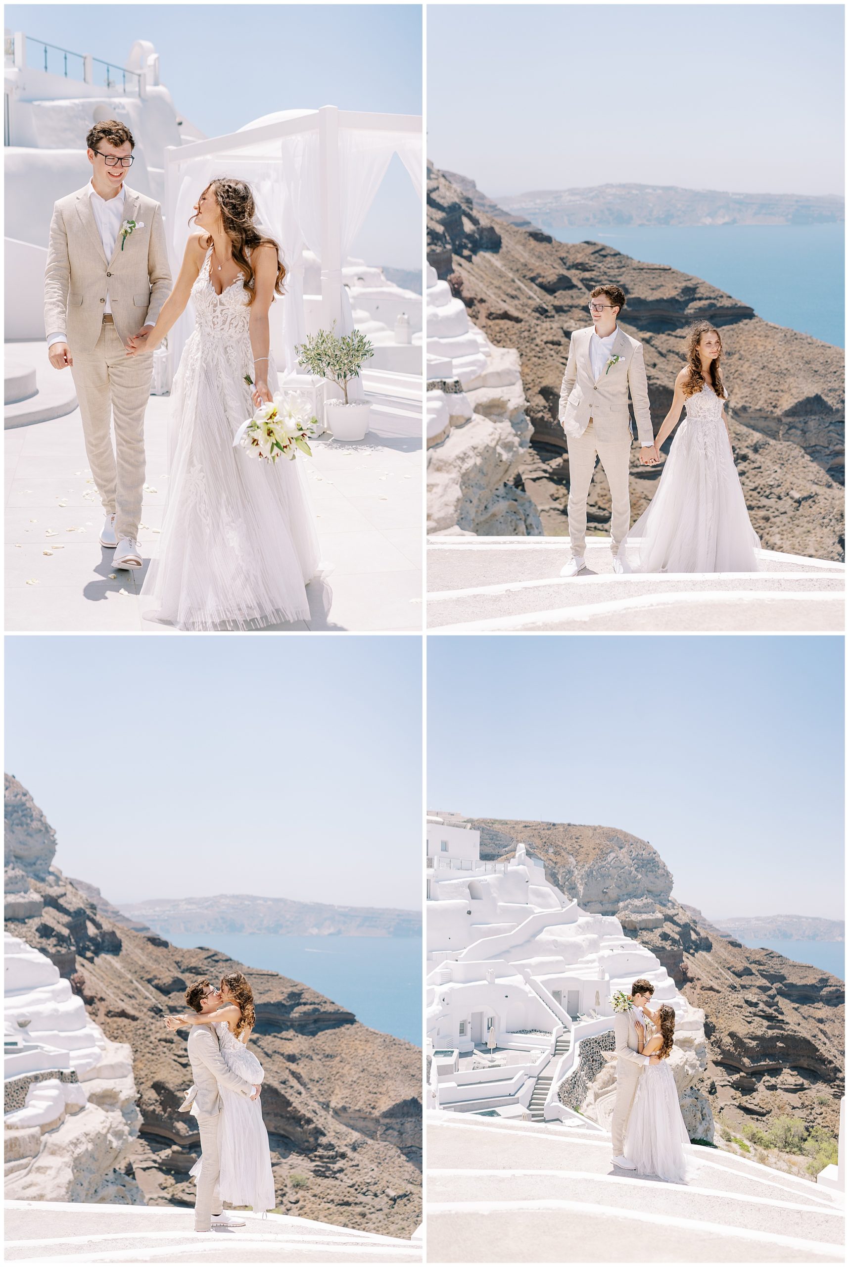 Santorini Greece Elopement destination wedding photography 