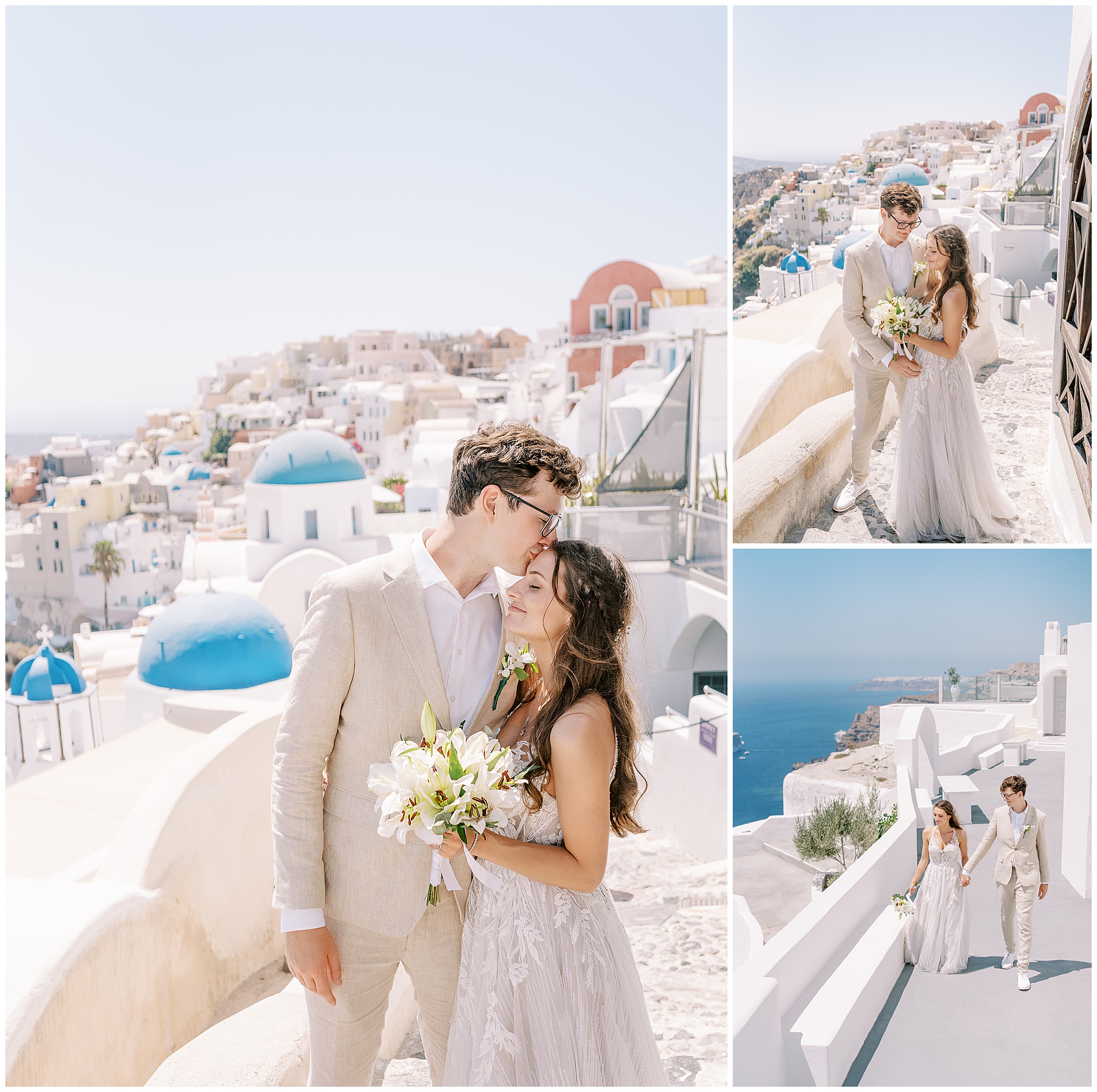 Santorini Greece Elopement destination wedding photography 