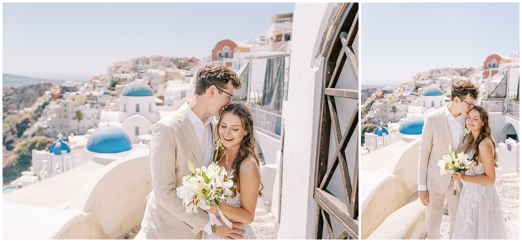 Santorini Greece Elopement destination wedding photography 