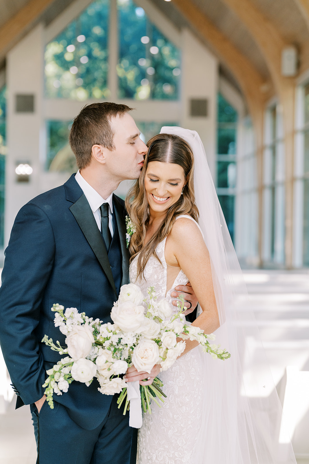 Wedding Portraits at Glass Chapel Broken Arrow