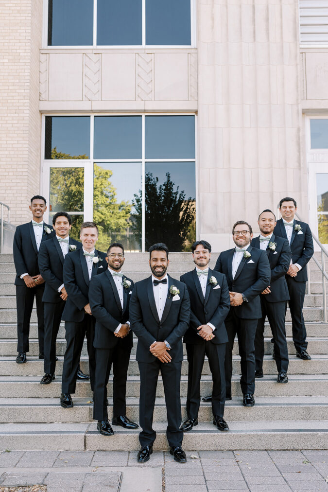 Bride and groom portraits at Civic Center Music Hall in Oklahoma City