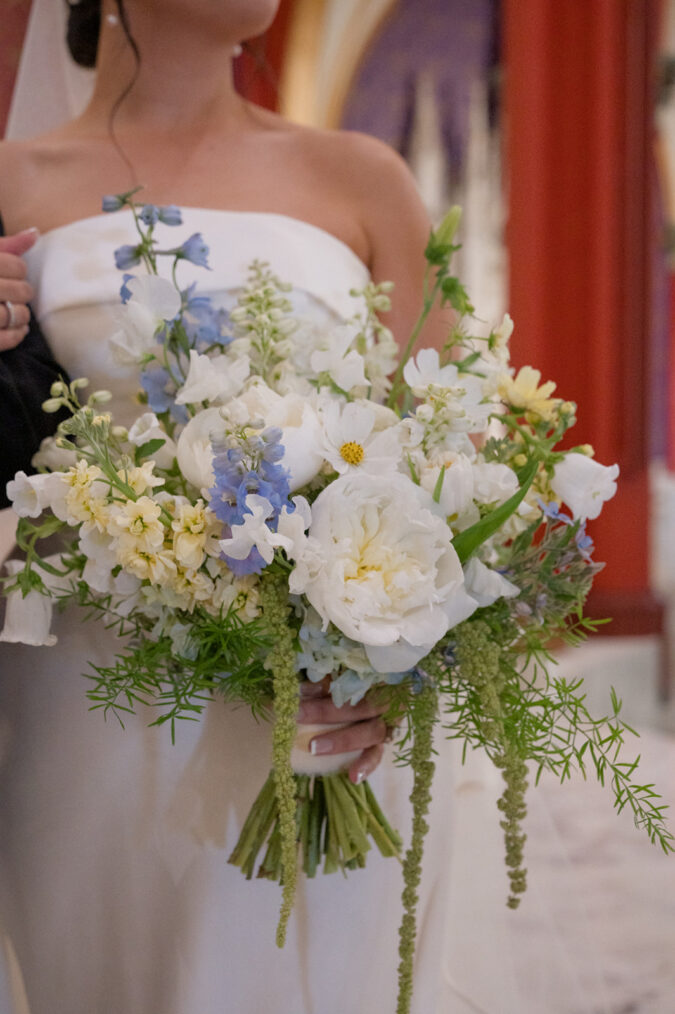 The Holy Family Cathedral and an elegant, detail-heavy ceremony.