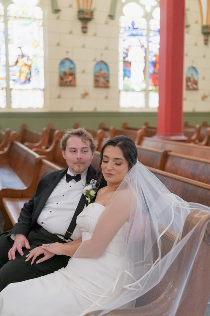 Luxury portraits photographed at the Holy Family Cathedral in Tulsa, Oklahoma.