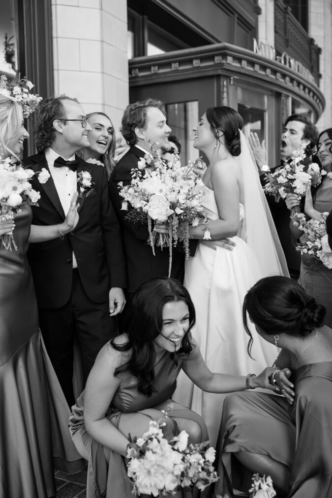 Elegant wedding portraits captured at the Tulsa Club Hotel.