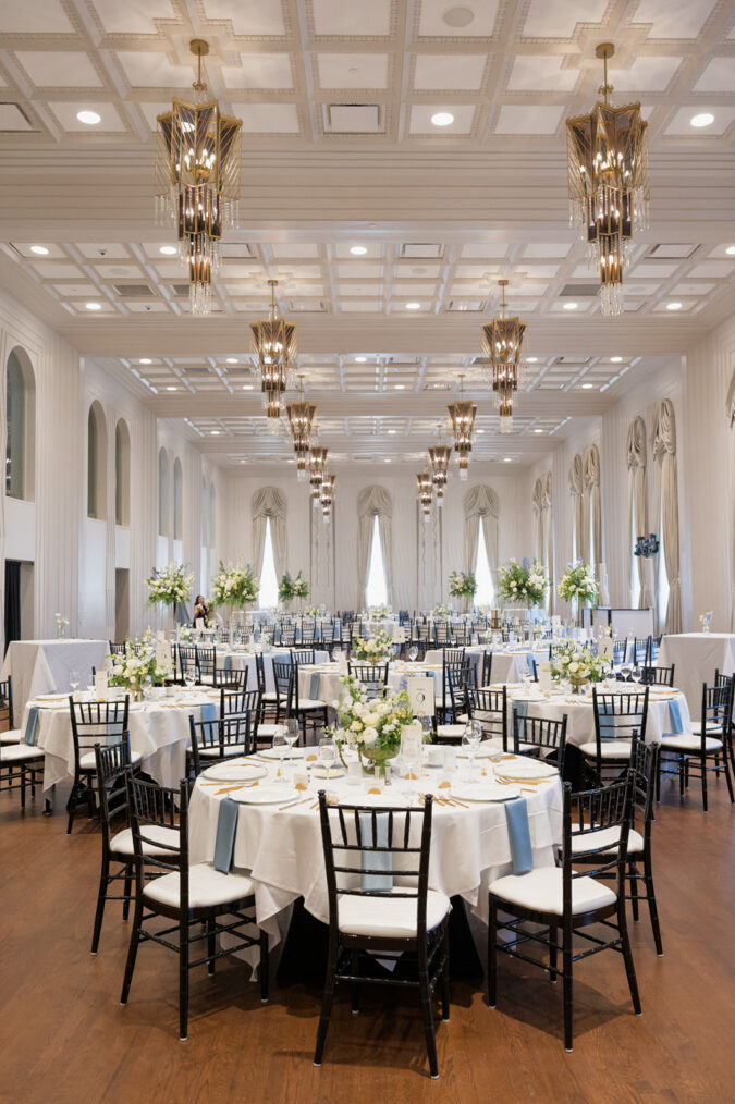 Tulsa Club Hotel wedding reception filled with intentional details